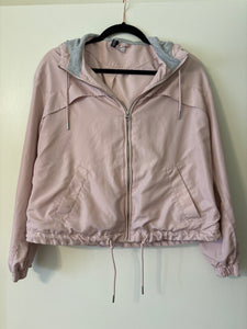 Small H&M Light Pink Hooded Wind Breaker Jacket