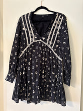 Load image into Gallery viewer, Small Zara Boho Floral Smocked Mini Dress
