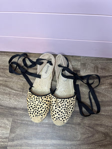 Size 9 Anthropologie Soludos Leopard Dot Espadrille Flat Sandals