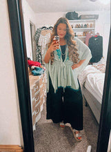 Load image into Gallery viewer, One Size Laundry By Design Green Embroidered Kimono
