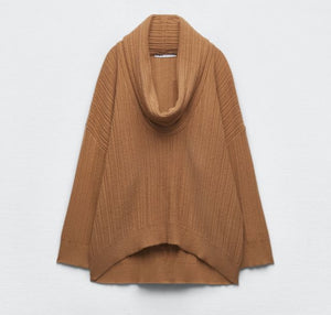 Medium Zara Cowl Neck Oversized Sweater