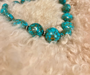 Turquoise Stone Choker Necklace