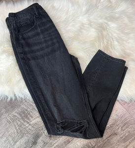 Size 6 X-Long American Eagle Black Highest Rise Mom Jean