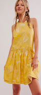 NWT Medium Free People Yellow Deserted Island Mini Dress