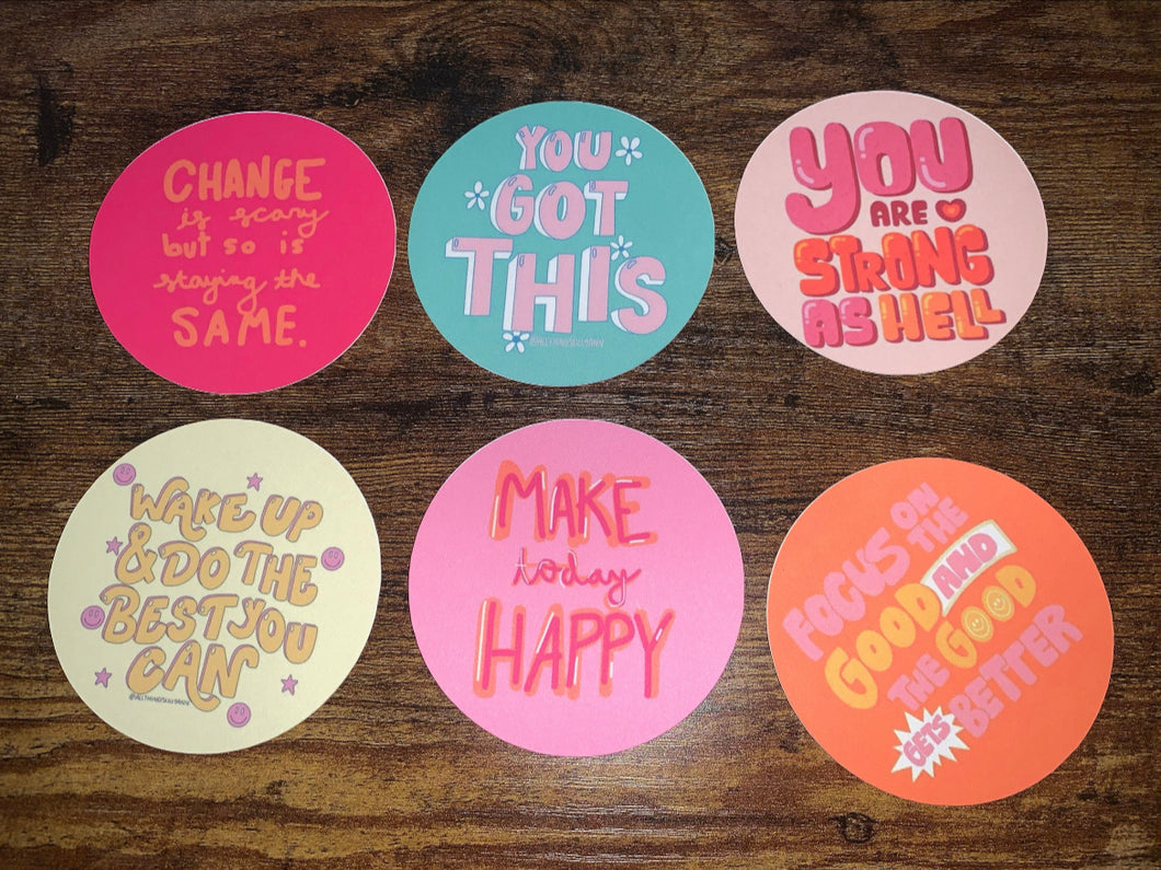 Positive Affirmations Grab Bag Cardstock For Car Freshies