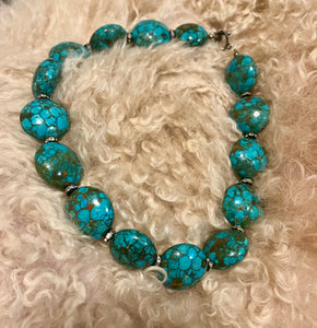 Turquoise Stone Choker Necklace