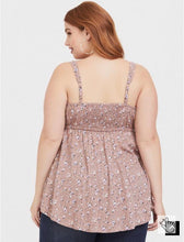 Load image into Gallery viewer, 1X Torrid Floral Babydoll Challis Sweetheart Cami
