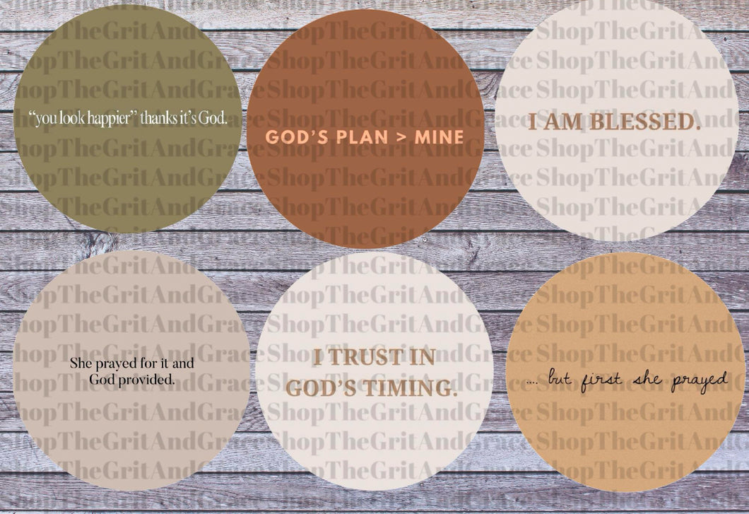 Christian Religious Faith Cardstock For Car Freshies