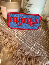 Load image into Gallery viewer, Vintage Dark Wash Wrangler Denim Mama Embroidered Iron On Patch
