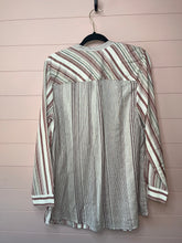 Load image into Gallery viewer, Large Soft Surroundings Red White Stripe Beaded Tunic
