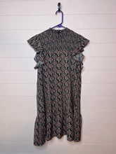 Load image into Gallery viewer, Medium THML Pink Black Floral Printed Smocked Dress
