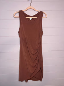 Large Blu Pepper Rust Colored Asymmetrical Hem Dress