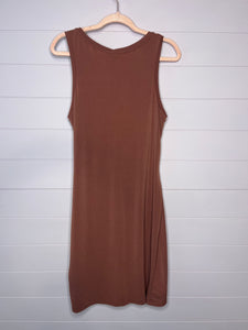 Large Blu Pepper Rust Colored Asymmetrical Hem Dress