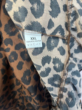 Load image into Gallery viewer, XXL Leopard Ruffle Long Sleeve Dress
