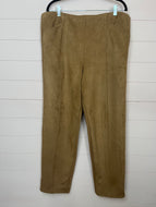 XL Allison Daley Faux Suede Brown Dress Trousers