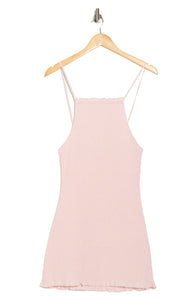 NWT Free People Large Pink Iyla Smocked Mini Dress