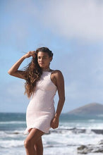 Load image into Gallery viewer, NWT Free People Large Pink Iyla Smocked Mini Dress
