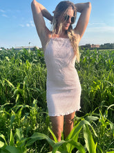 Load image into Gallery viewer, NWT Free People Large Pink Iyla Smocked Mini Dress
