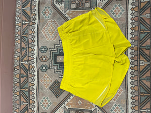 Size 10 Lululemon Yellow Hotty Hot Shorts