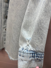 Load image into Gallery viewer, Medium Forever 21 Denim Distressed Button Up Shacket
