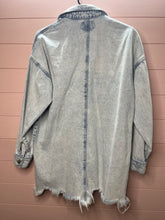 Load image into Gallery viewer, Medium Forever 21 Denim Distressed Button Up Shacket
