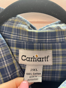 2X Carhartt Men’s Plus Size Flannel Button Up Shirt