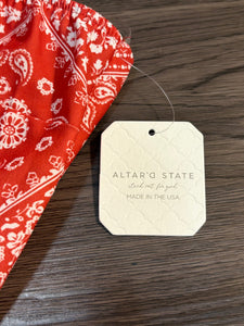 Large Altar’d State NWT Red White Western Bandana Tank Top