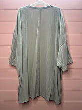 Load image into Gallery viewer, XL Love Fire Sage Green Embroidered Plus Size Boho Kimono
