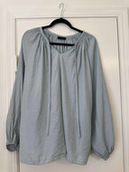 Large Tahari Light Blue Long Sleeve Top