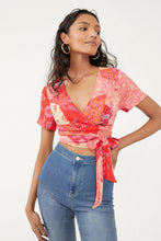 Load image into Gallery viewer, Large Free People NWT Boho Ashley Wrap Crop Top
