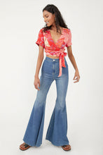 Load image into Gallery viewer, Large Free People NWT Boho Ashley Wrap Crop Top
