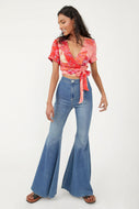Large Free People NWT Boho Ashley Wrap Crop Top