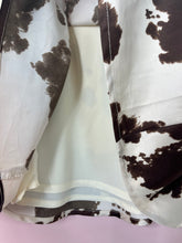 Load image into Gallery viewer, Large Le Lis Cow Print Satin Mini Skirt
