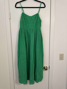 Large A New Day Green Eyelet Strap Midi Dress
