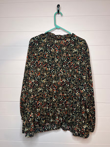 3XL Old Navy Plus Size Floral Button Up V-Neck Shirt