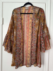 S/M Turquoise Haven Boho Kimono