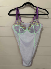 Load image into Gallery viewer, Large Purple Floral Bodysuit
