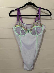 Large Purple Floral Bodysuit