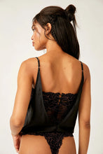 Load image into Gallery viewer, XS Free People Intimately NWT Black Pink Lace Double Date Layer Body Suit
