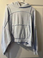 Load image into Gallery viewer, Small Aerie Baby Blue Patched Hoodie

