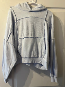 Small Aerie Baby Blue Patched Hoodie