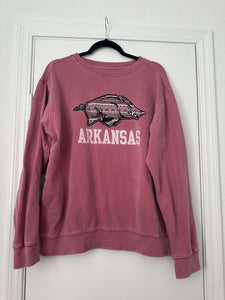 Medium Pressbox Arkansas Razorback Sweatshirt
