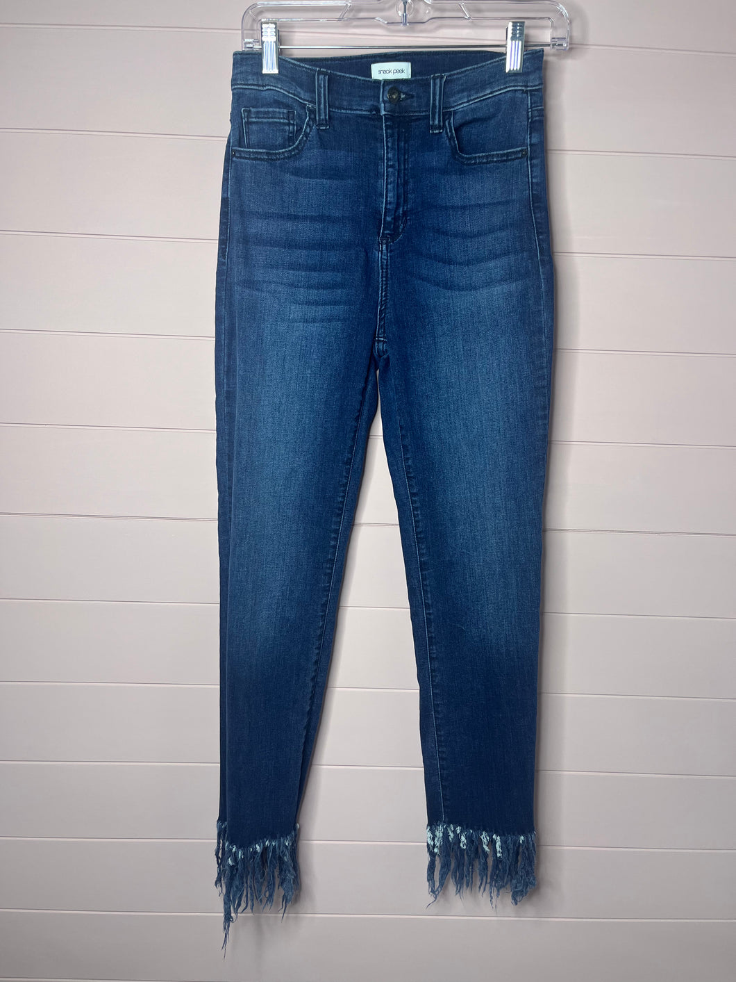 5/W27 Sneak Peek Fringed  Denim Skinny Jeans