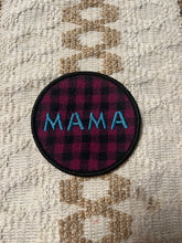 Load image into Gallery viewer, Upcycled Mama Plaid Embroidered Iron On Patch
