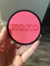 Load image into Gallery viewer, Hot Pink XOXO Valentine’s Day Embroidered Iron On Patch
