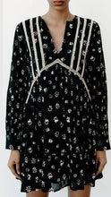 Load image into Gallery viewer, Small Zara Boho Floral Smocked Mini Dress
