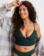 XL Aerie Cable Lace Longline Bralette