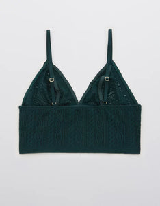 XL Aerie Cable Lace Longline Bralette