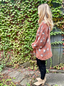 Medium Loveriche Frayed Edge Leopard Cardigan
