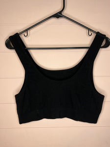 XL Fabletics Black Ripped Crop Top